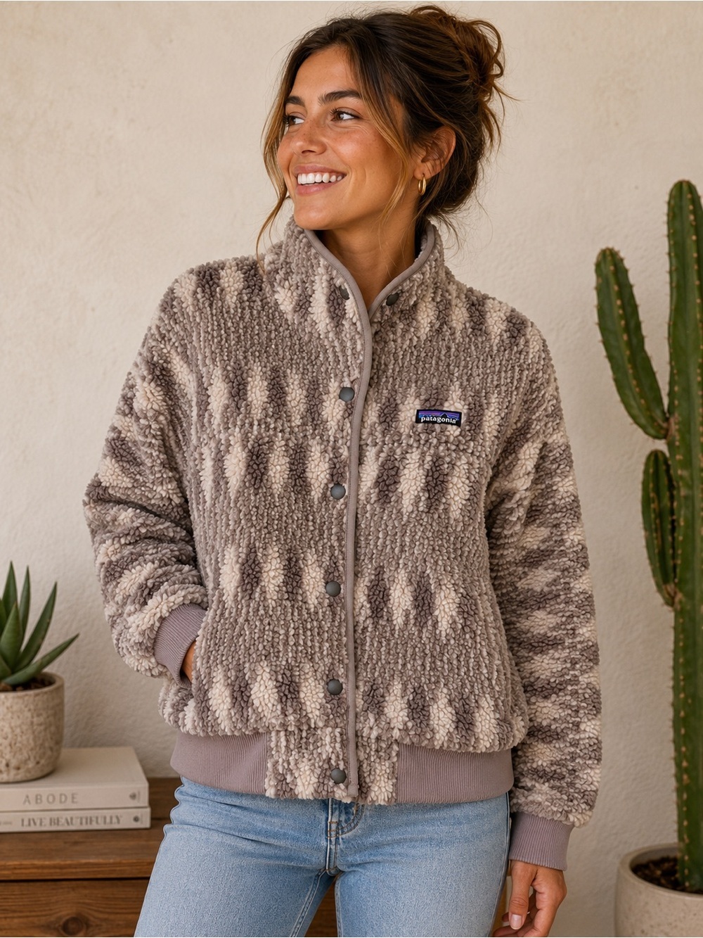 Patagonia Retro-X Snap Front Fleece Jacket XS Rare Print Sherpa Full Snap